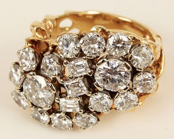 Elvis Presley Stage Worn 8 ct. Diamond & Gold Nugget Ring